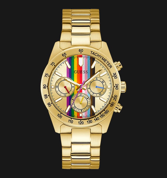  Shop Authentic Guess Altitude Multifunction Gold Dial Gold Steel Strap Watch for Men - GW0434G1 - Luxxuri