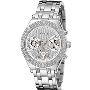  Shop Authentic Guess Heiress Multifunction Diamonds Silver Dial Silver Steel Strap Watch for Women - GW0440L1 - Luxxuri