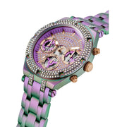  Shop Authentic Guess Heiress Multifunction Diamonds Purple Dial Purple Steel Strap Watch for Women - GW0440L3 - Luxxuri