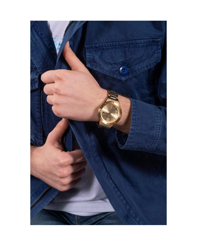  Shop Authentic Guess Scope Gold Dial Gold Steel Strap Watch for Men - GW0454G2 - Luxxuri