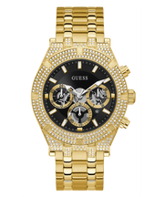  Shop Authentic Guess Multifunction Diamonds Black Dial Gold Steel Strap Watch for Men - GW0455G2 - Luxxuri