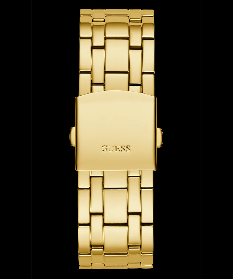  Shop Authentic Guess Multifunction Diamonds Black Dial Gold Steel Strap Watch for Men - GW0455G2 - Luxxuri