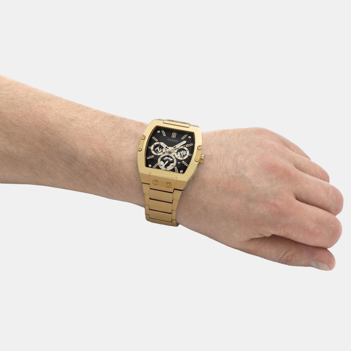  Shop Authentic Guess Phoenix Multi Function Black Dial Gold Steel Strap Watch for Men - GW0456G1 - Luxxuri