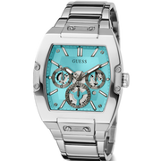  Shop Authentic Guess Phoenix Multi Function Aqua Blue Dial Silver Steel Strap Watch for Men - GW0456G4 - Luxxuri