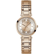  Shop Authentic Guess Crystal Clear Rose Gold Dial Rose Gold Steel Strap Watch for Women - GW0470L3 - Luxxuri