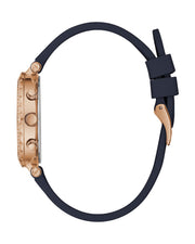  Shop Authentic Guess Solistice Diamonds Roe Gold Dial Black Rubber Strap Watch for Women - GW0484L2 - Luxxuri
