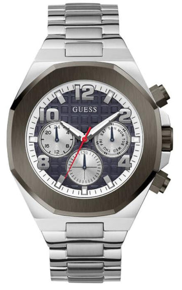  Shop Authentic Guess Empire Quartz Black Dial Silver Steel Strap Watch For Men - GW0489G1 - Luxxuri