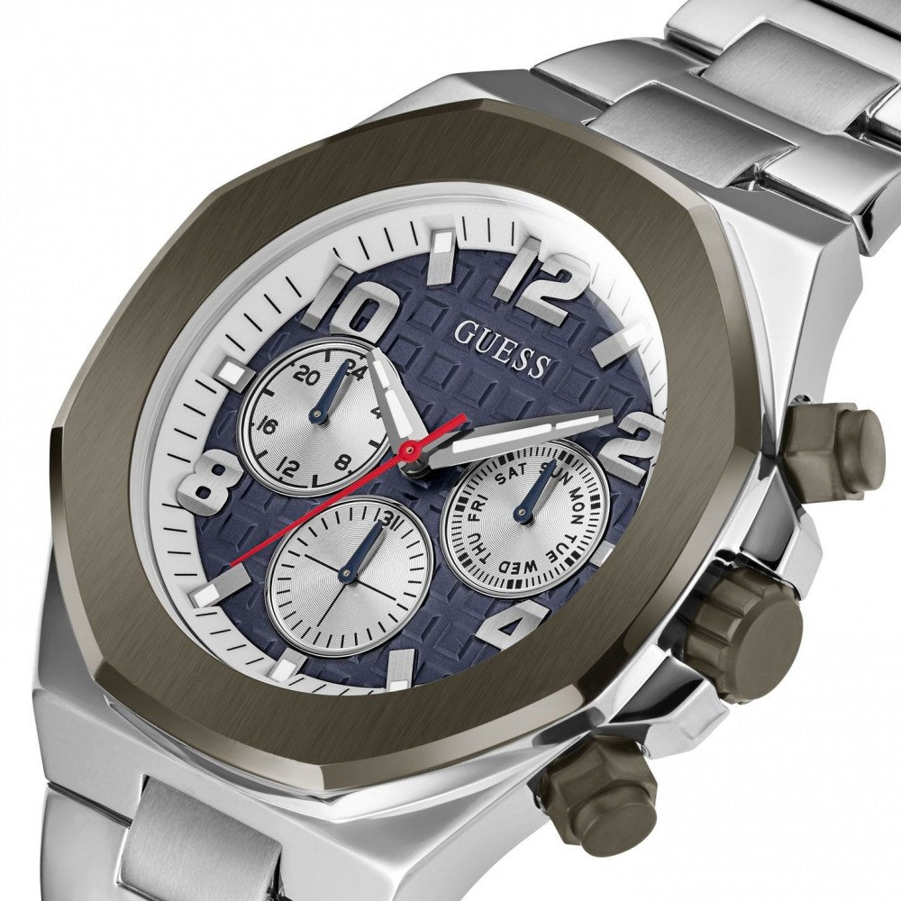 Shop Authentic Guess Empire Quartz Black Dial Silver Steel Strap Watch For Men - GW0489G1 - Luxxuri