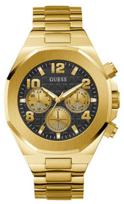  Shop Authentic Guess Empire Quartz Black Dial Gold Steel Strap Watch For Men - GW0489G2 - Luxxuri