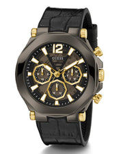  Shop Authentic Guess Edge Chronograph Black Dial Black Leather Strap Watch For Men - GW0492G1 - Luxxuri