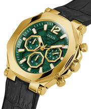  Shop Authentic Guess Edge Chronograph Green Dial Black Leather Strap Watch For Men - GW0492G3 - Luxxuri