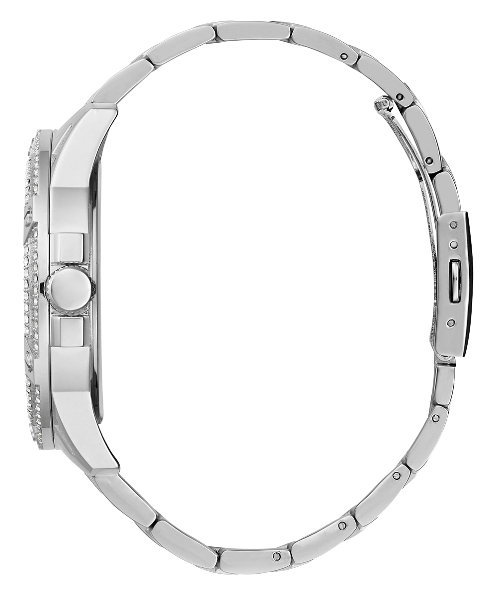  Shop Authentic Guess King Quartz Silver Dial Silver Steel Strap Watch For Men - GW0497G1 - Luxxuri