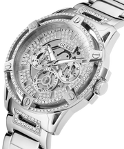  Shop Authentic Guess King Quartz Silver Dial Silver Steel Strap Watch For Men - GW0497G1 - Luxxuri