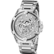  Shop Authentic Guess King Quartz Silver Dial Silver Steel Strap Watch For Men - GW0497G1 - Luxxuri