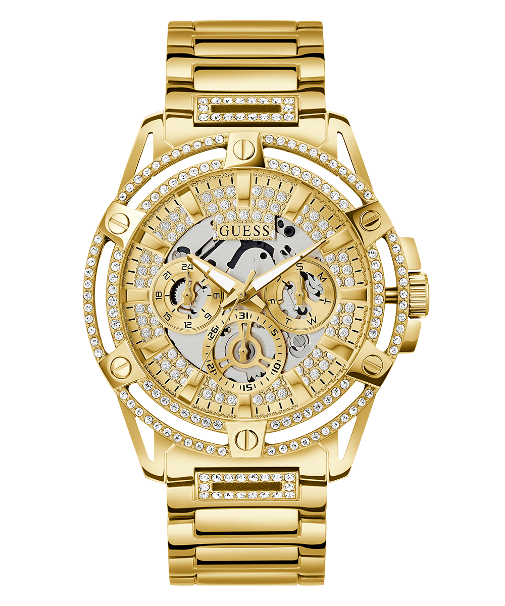  Shop Authentic Guess Queen Quartz Gold Dial Gold Steel Strap Watch For Men - GW0497G2 - Luxxuri