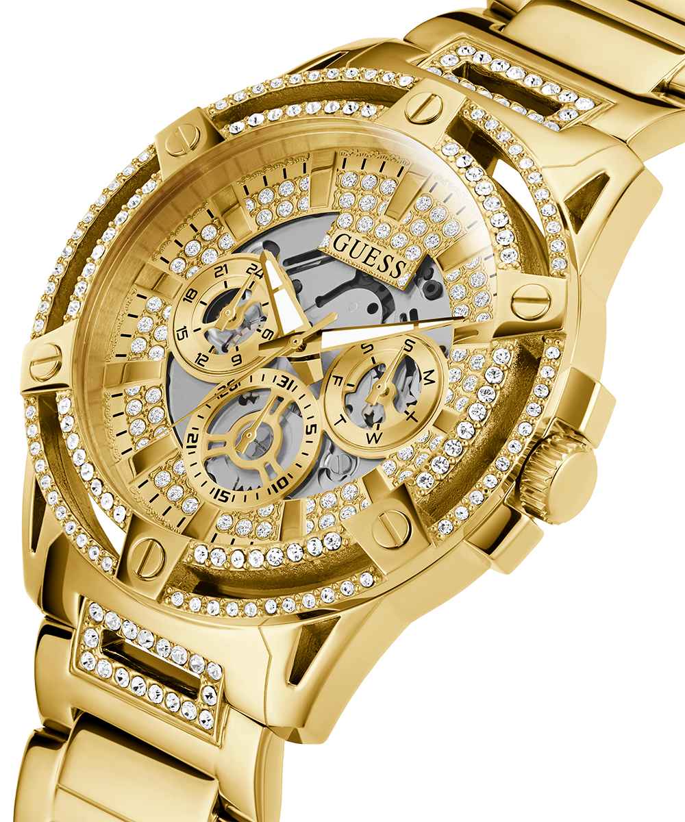  Shop Authentic Guess Queen Quartz Gold Dial Gold Steel Strap Watch For Men - GW0497G2 - Luxxuri