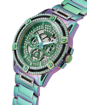  Shop Authentic Guess King Iridescent Multifunction Multicolor Dial Purple Steel Strap Watch For Men - GW0497G3 - Luxxuri