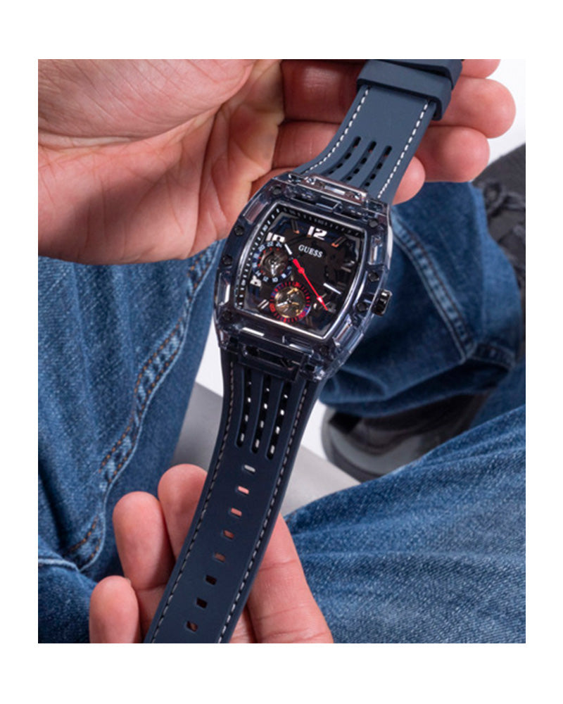  Shop Authentic Guess Phoenix Chronograph Black Dial Black Rubber Strap Watch for Men - GW0499G1 - Luxxuri