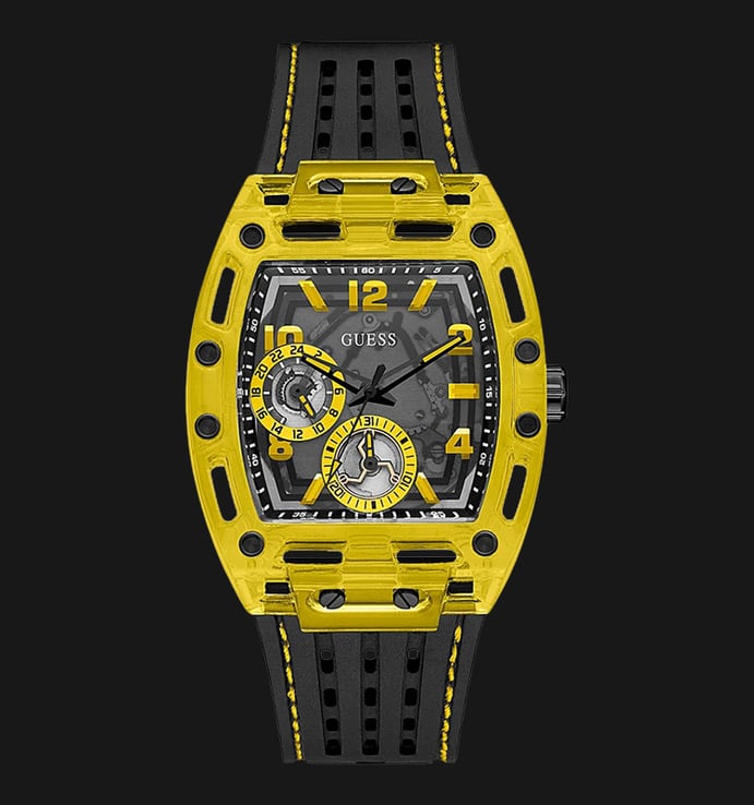  Shop Authentic Guess Phoenix Chronograph Black Dial Black Rubber Strap Watch for Men - GW0499G2 - Luxxuri