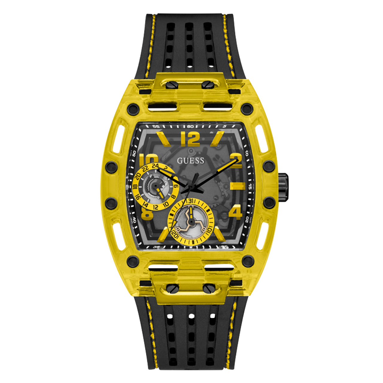  Shop Authentic Guess Phoenix Chronograph Black Dial Black Rubber Strap Watch for Men - GW0499G2 - Luxxuri