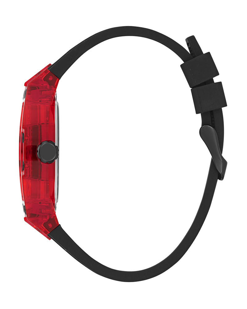  Shop Authentic Guess Phoenix Multifunction Analog Red Dial Black Silicone Strap Watch For Men - GW0499G4 - Luxxuri