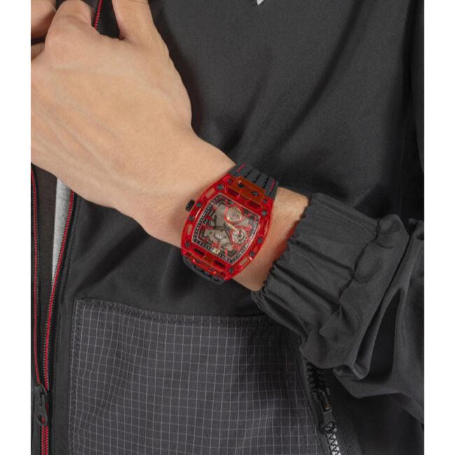  Shop Authentic Guess Phoenix Multifunction Analog Red Dial Black Silicone Strap Watch For Men - GW0499G4 - Luxxuri