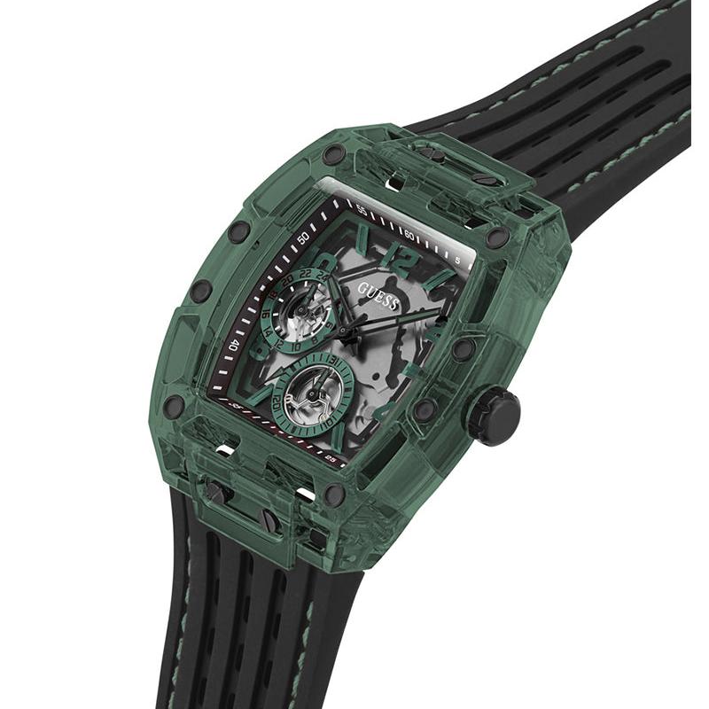  Shop Authentic Guess Phoenix Analog Black Dial Black Silicone Strap Watch For Men- GW0499G7 - Luxxuri