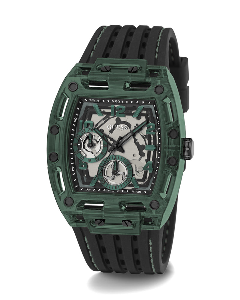  Shop Authentic Guess Phoenix Analog Black Dial Black Silicone Strap Watch For Men- GW0499G7 - Luxxuri
