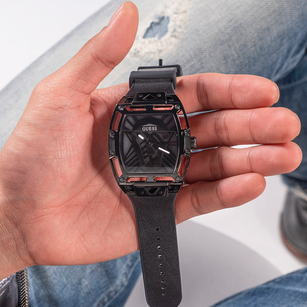  Shop Authentic Guess Legend Black Dial Black Silicone Strap Watch For Men - GW0500G2 - Luxxuri
