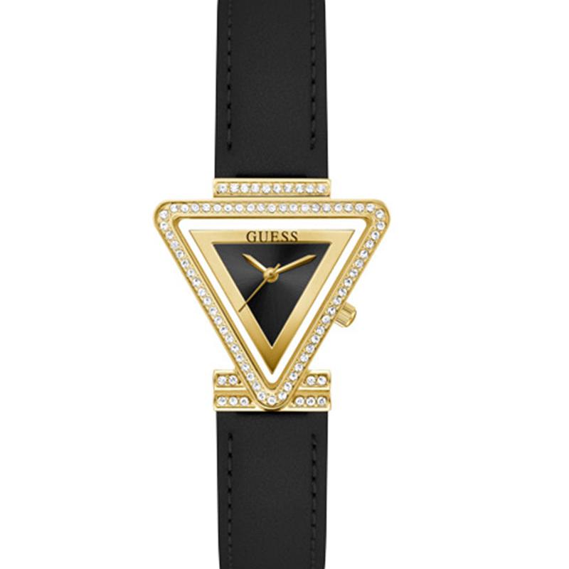  Shop Authentic Guess Fame Quartz Black Dial Black Leather Strap Watch For Women - GW0504L5 - Luxxuri