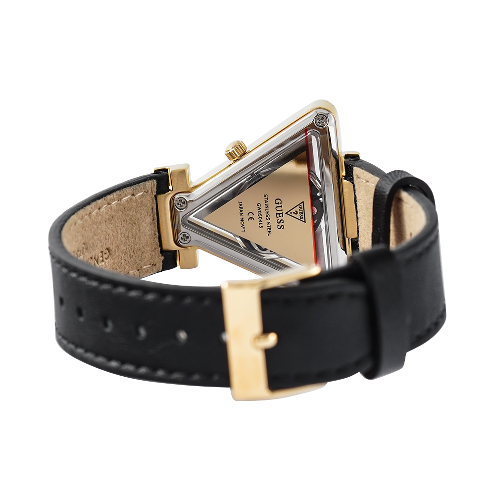  Shop Authentic Guess Fame Quartz Black Dial Black Leather Strap Watch For Women - GW0504L5 - Luxxuri