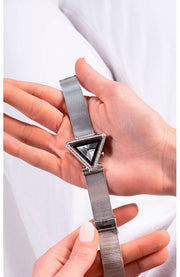  Shop Authentic Guess Fame Diamonds Silver Dial Silver Mesh Bracelet Watch for Women - GW0508L1 - Luxxuri