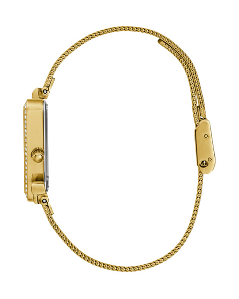  Shop Authentic Guess Fame Diamonds Gold Dial Gold Mesh Bracelet Watch for Women - GW0508L2 - Luxxuri