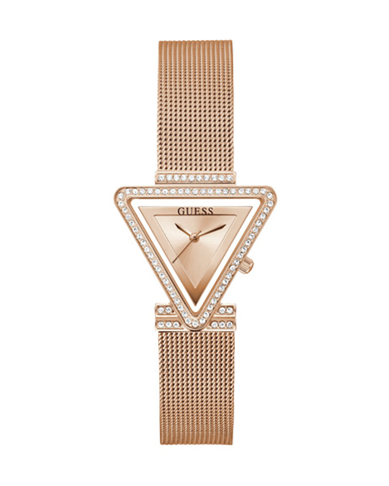 Shop Authentic Guess Fame Diamonds Rose Gold Dial Rose Gold Mesh Bracelet Watch for Women - GW0508L3 - Luxxuri
