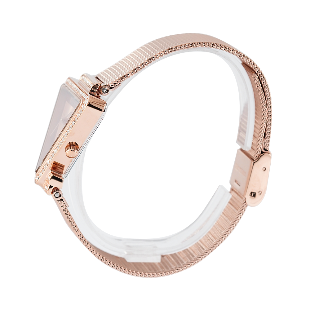  Shop Authentic Guess Fame Diamonds Rose Gold Dial Rose Gold Mesh Bracelet Watch for Women - GW0508L3 - Luxxuri