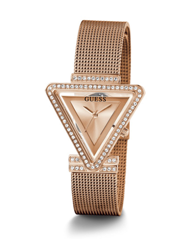  Shop Authentic Guess Fame Diamonds Rose Gold Dial Rose Gold Mesh Bracelet Watch for Women - GW0508L3 - Luxxuri