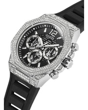  Shop Authentic Guess Momentum Chronograph Crystals Black Dial Black Silicone Strap Watch For Men - GW0518G1 - Luxxuri