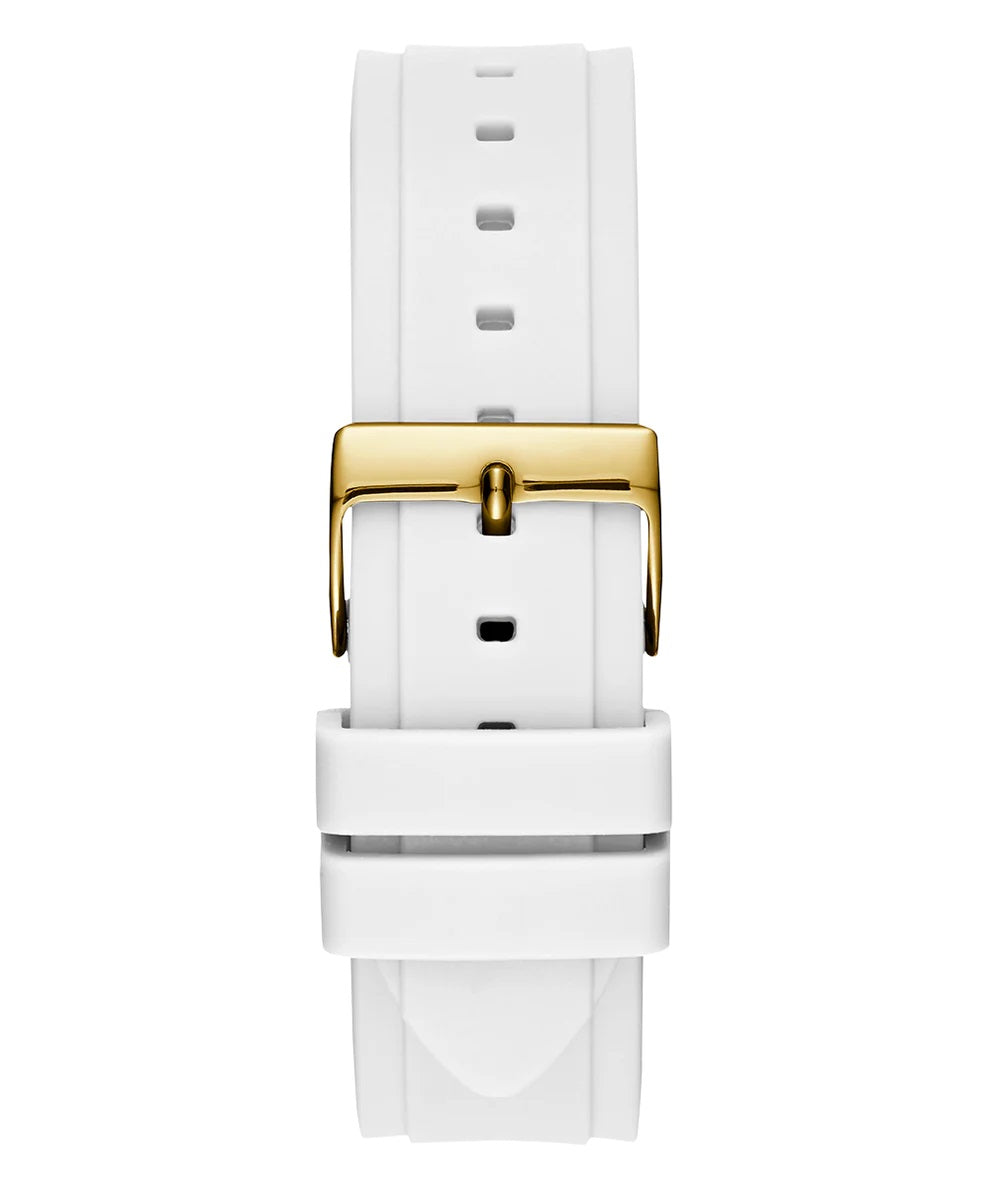  Shop Authentic Guess Multifunction Gold Dial White Rubber Strap Watch for Women - GW0519L2 - Luxxuri