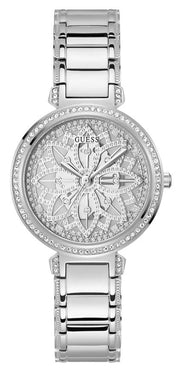  Shop Authentic Guess Lily Quartz Silver Dial Silver Steel Strap Watch For Women - GW0528L1 - Luxxuri