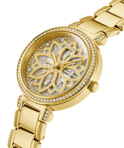  Shop Authentic Guess Lily Quartz Gold Dial Gold Steel Strap Watch For Women - GW0528L2 - Luxxuri