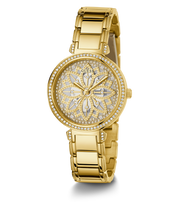  Shop Authentic Guess Lily Quartz Gold Dial Gold Steel Strap Watch For Women - GW0528L2 - Luxxuri