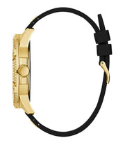  Shop Authentic Guess King Quartz Crystals Gold Dial Black Silicone Strap Watch For Men - GW0537G2 - Luxxuri