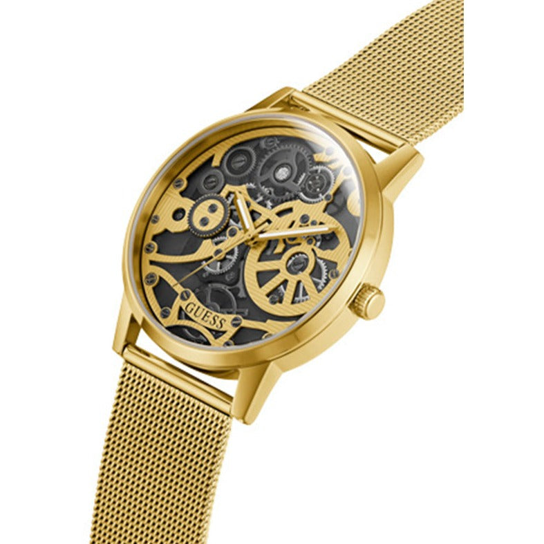  Shop Authentic Guess Gadget Gold Dial Gold Mesh Bracelet Watch for Men - GW0538G2 - Luxxuri
