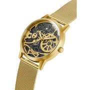  Shop Authentic Guess Gadget Gold Dial Gold Mesh Bracelet Watch for Men - GW0538G2 - Luxxuri