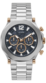  Shop Authentic Guess Edge Chronograph Black Dial Silver Steel Strap Watch For Men - GW0539G1 - Luxxuri