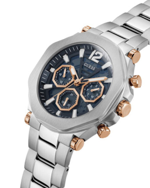  Shop Authentic Guess Edge Chronograph Black Dial Silver Steel Strap Watch For Men - GW0539G1 - Luxxuri
