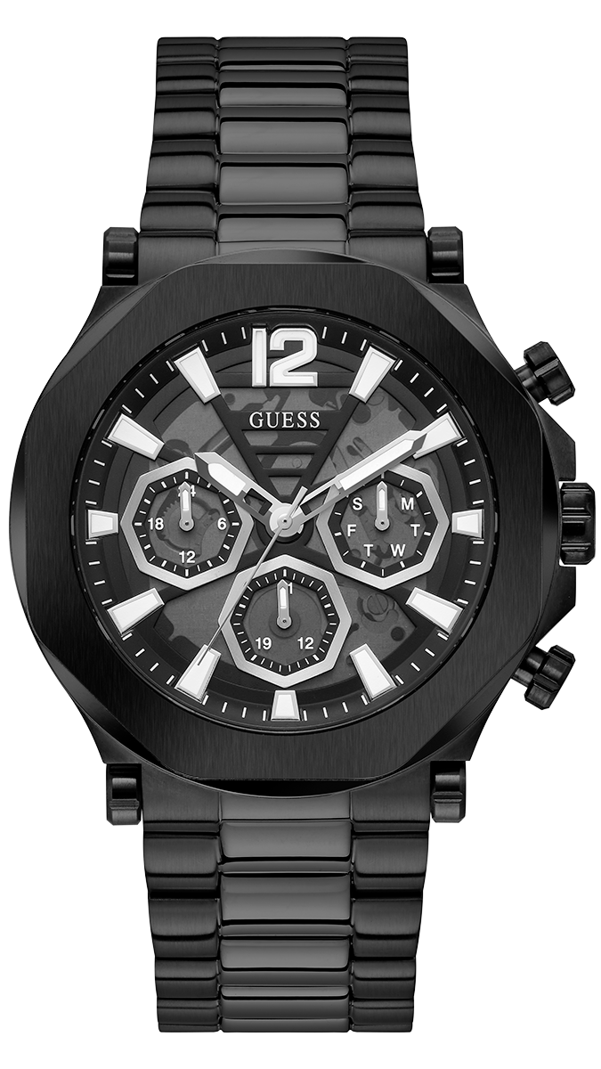  Shop Authentic Guess Edge Chronograph Black Dial Black Steel Strap Watch For Men - GW0539G3 - Luxxuri