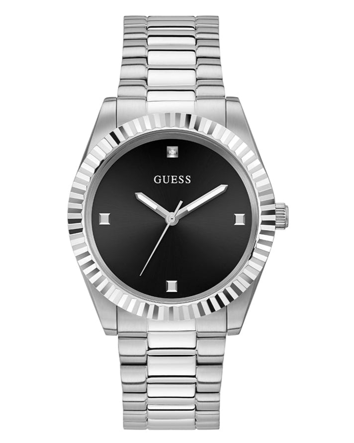 Shop Authentic Guess Connoisseur Analog Black Dial Silver Steel Strap Watch For Men - GW0542G1 - Luxxuri