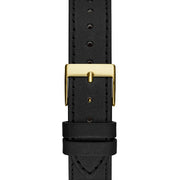  Shop Authentic Guess Fame Quartz Gold Dial Black Leather Strap Watch For Women - GW0548L3 - Luxxuri