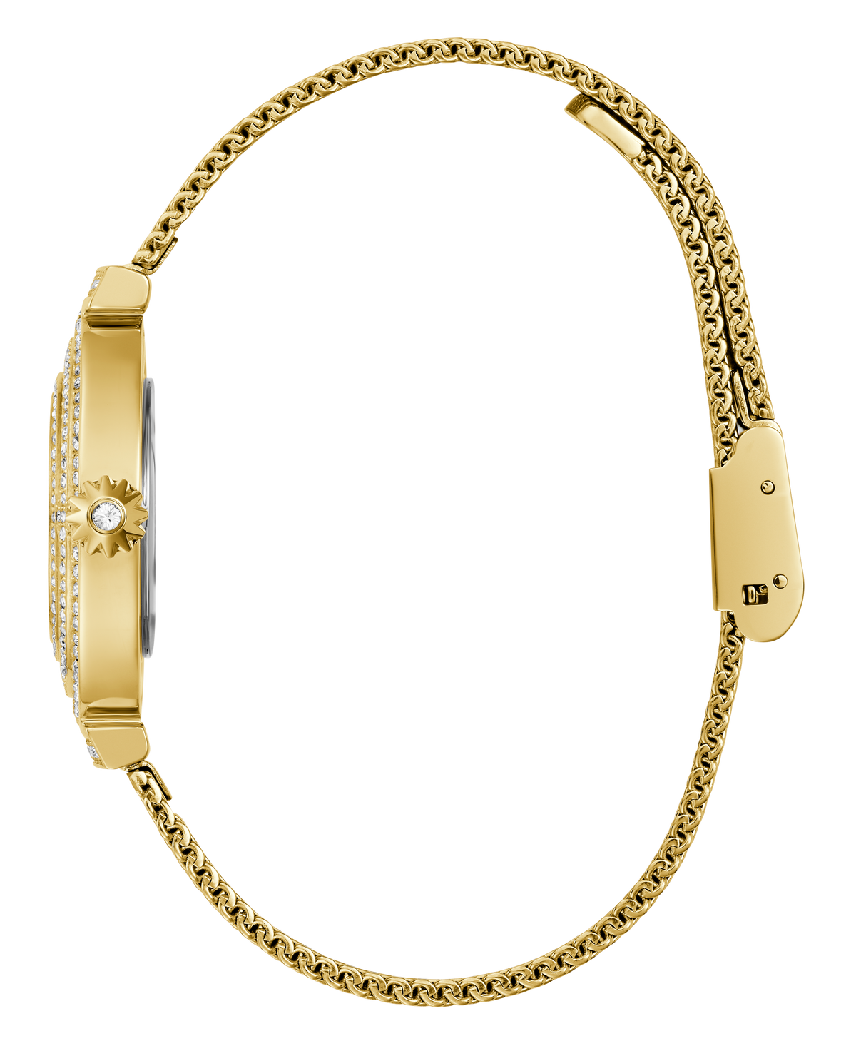  Shop Authentic Guess Dream Quartz Gold Dial Gold Mesh Strap Watch For Women - GW0550L2 - Luxxuri
